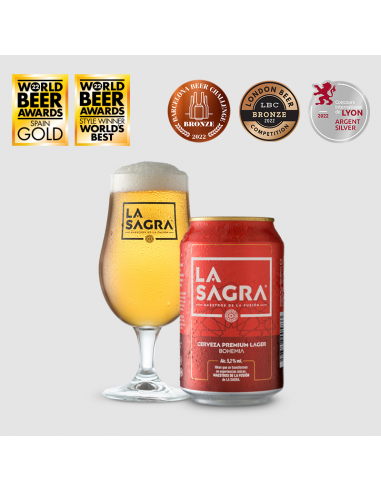 LA SAGRA Lager - Lata 24x33cl - 5,2%...