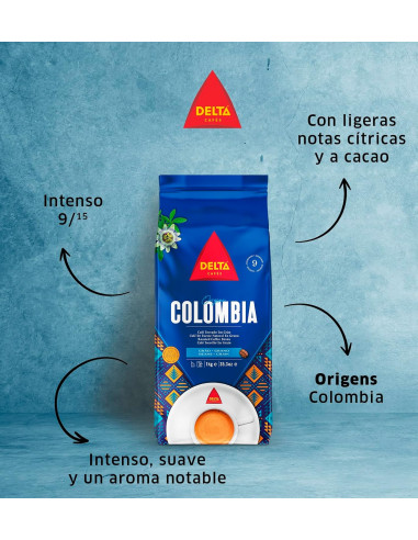 Café Delta Colombia natural grano kilo