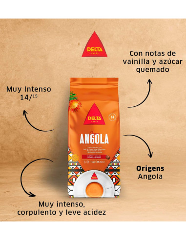 Café Delta Angola natural grano kilo
